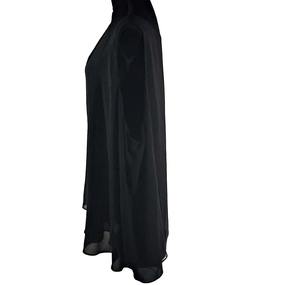 Torrid Black Sheer Sleeveless Lined V Neck Blouse Shell Size 5 - Picture 7 of 7